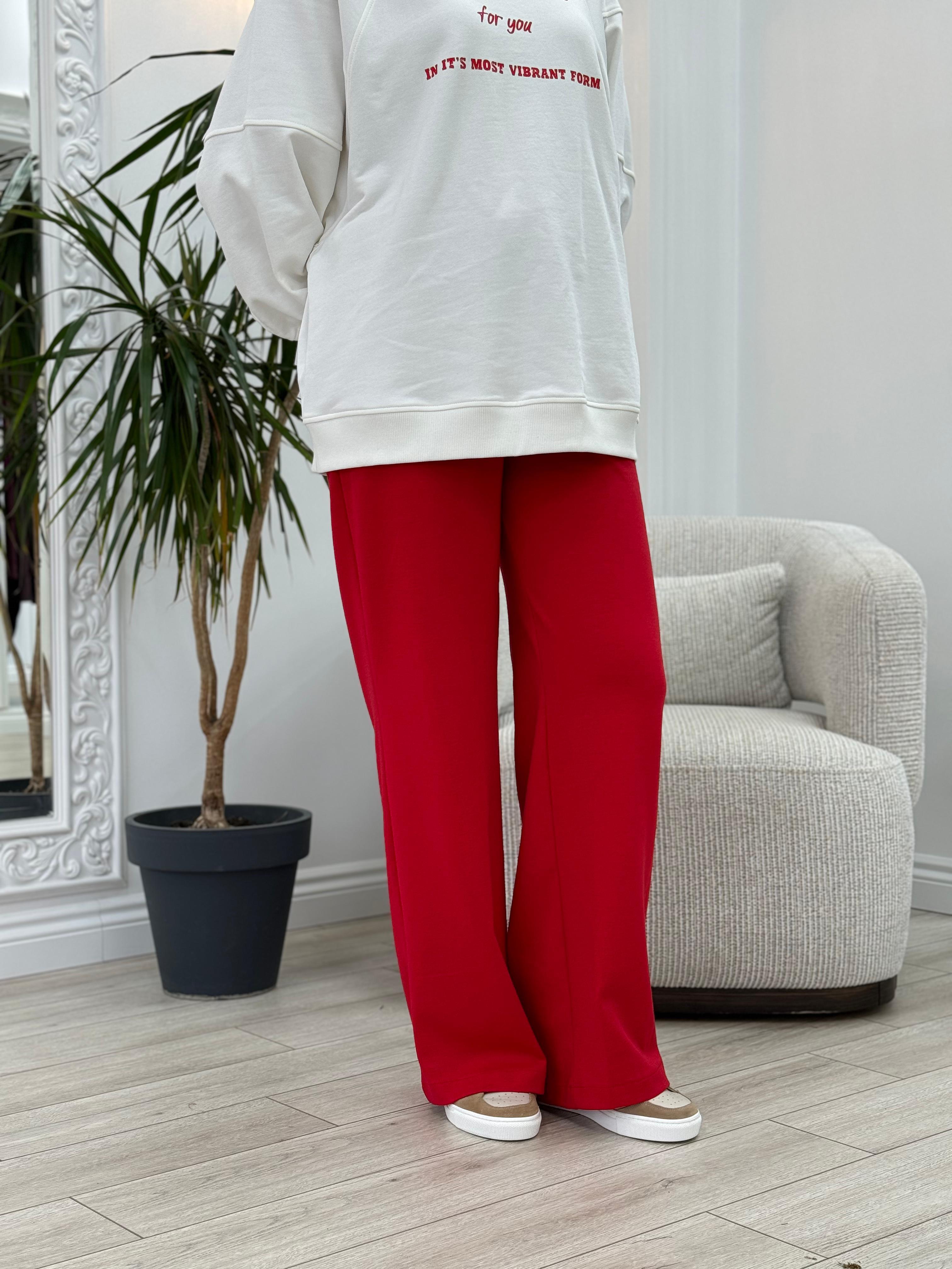 QOOQ Color Pantolon Kırmızı 25fw320