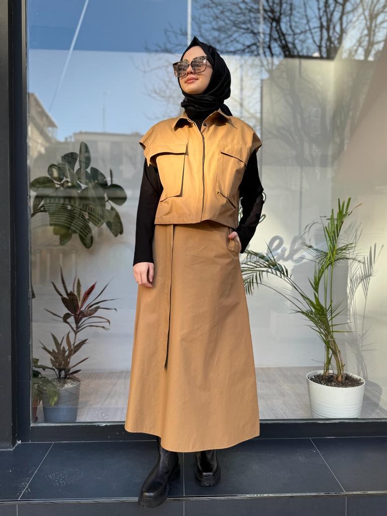 QOOQ Dior Takım Camel 24fw626