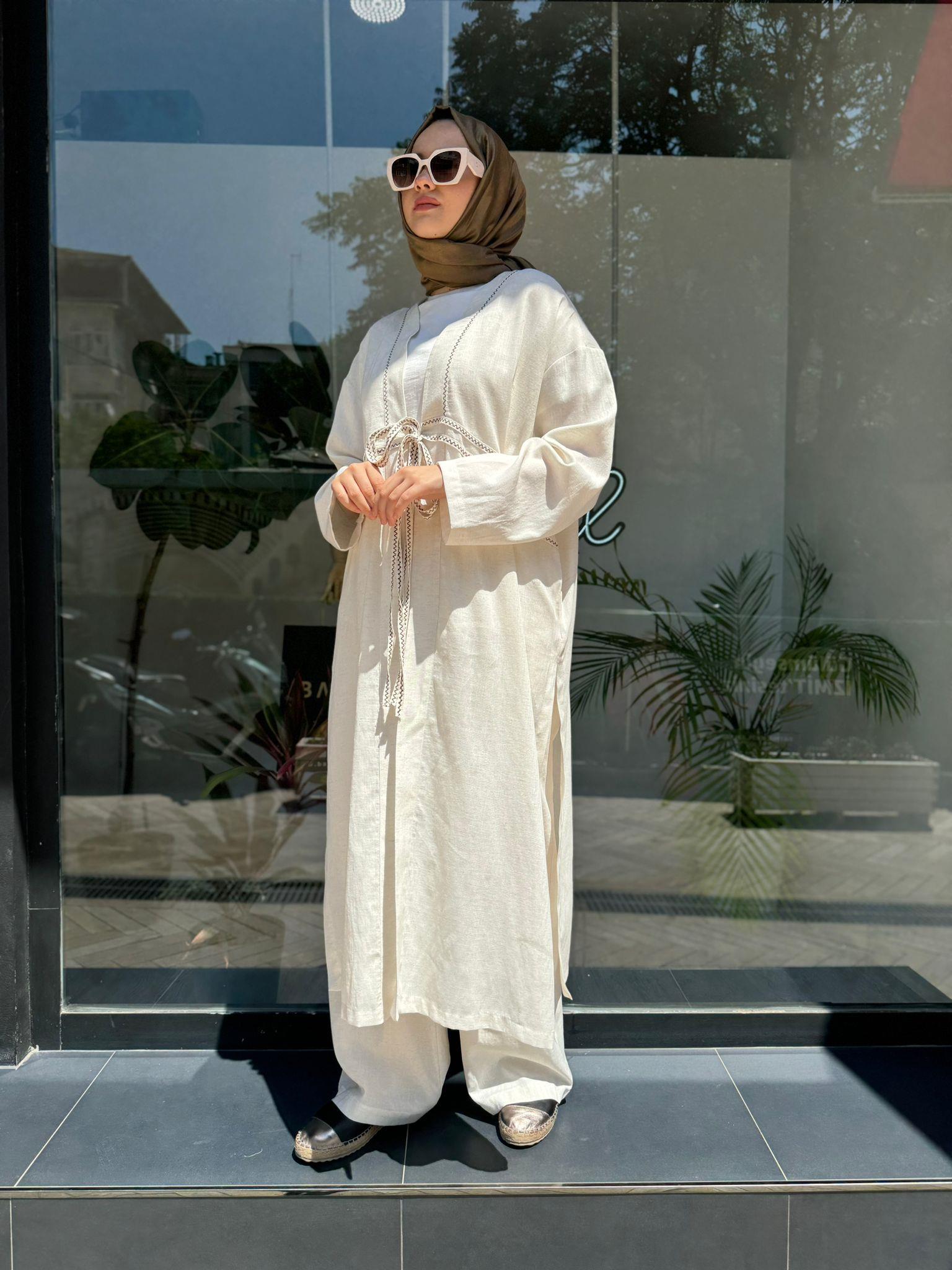 QOOQ Feronia Kimono Ekru 24ss607