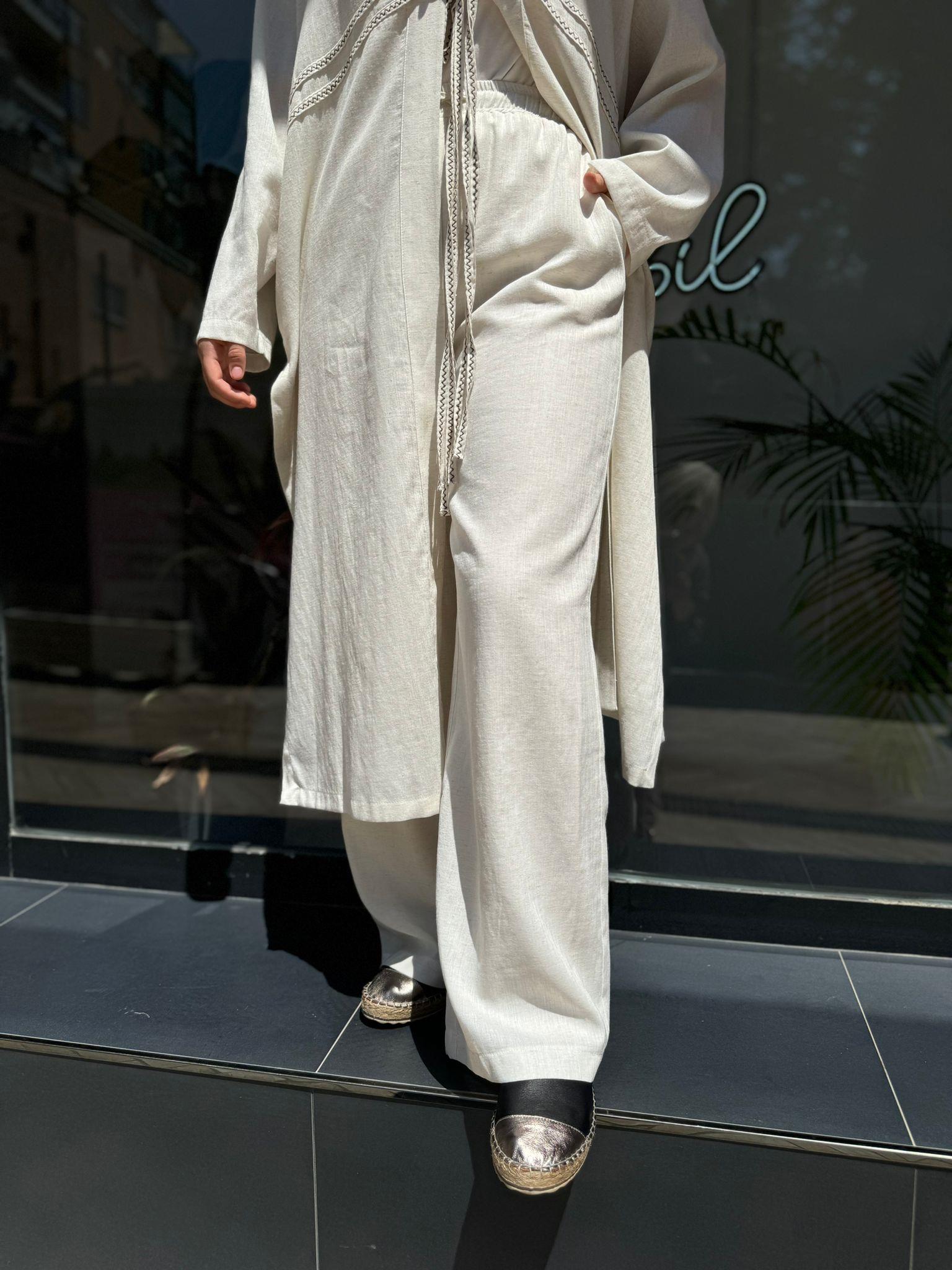 QOOQ Feronia Pantolon Ekru 24ss317