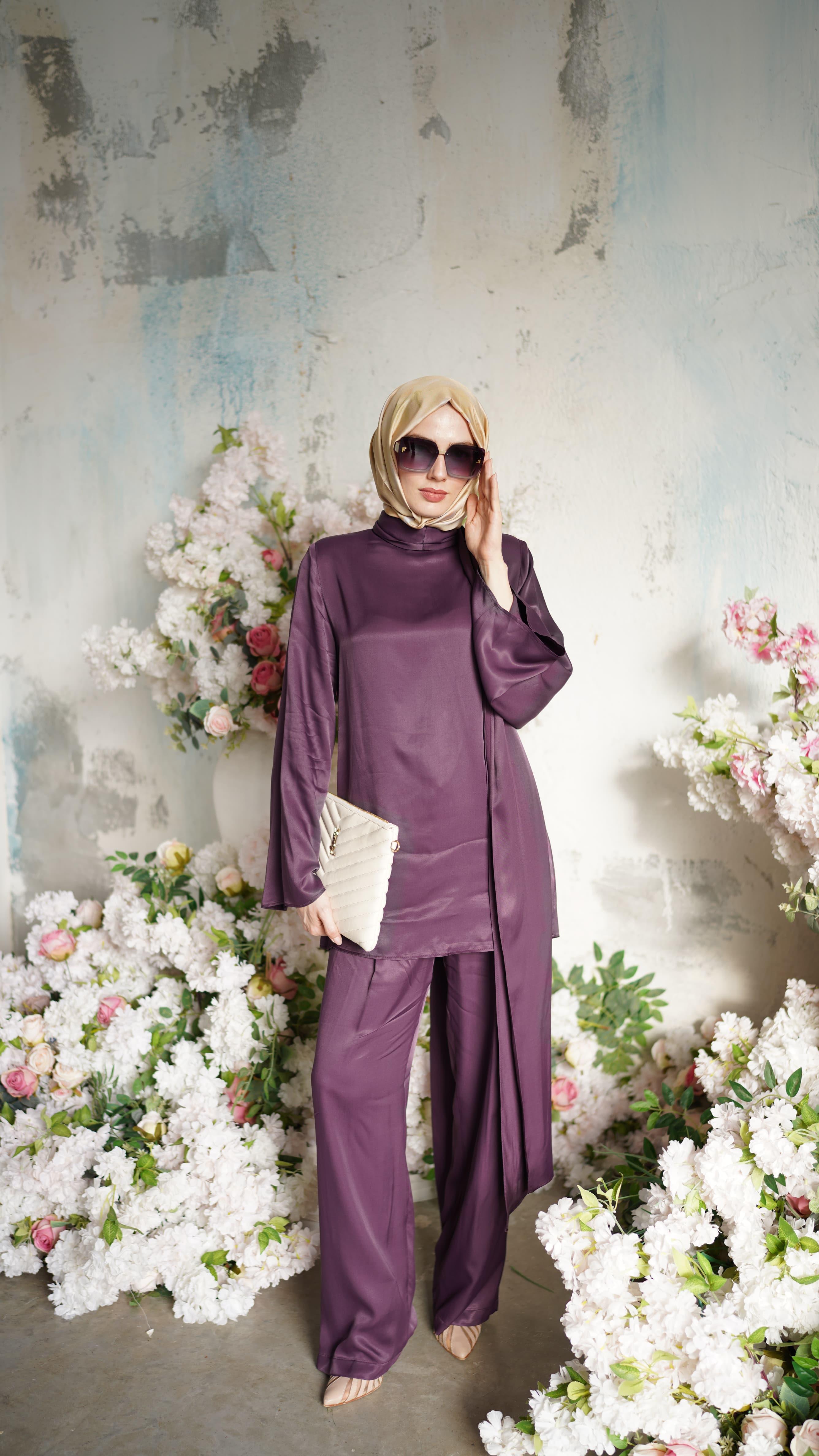 QOOQ Ferse Takım Mor 25fw225
