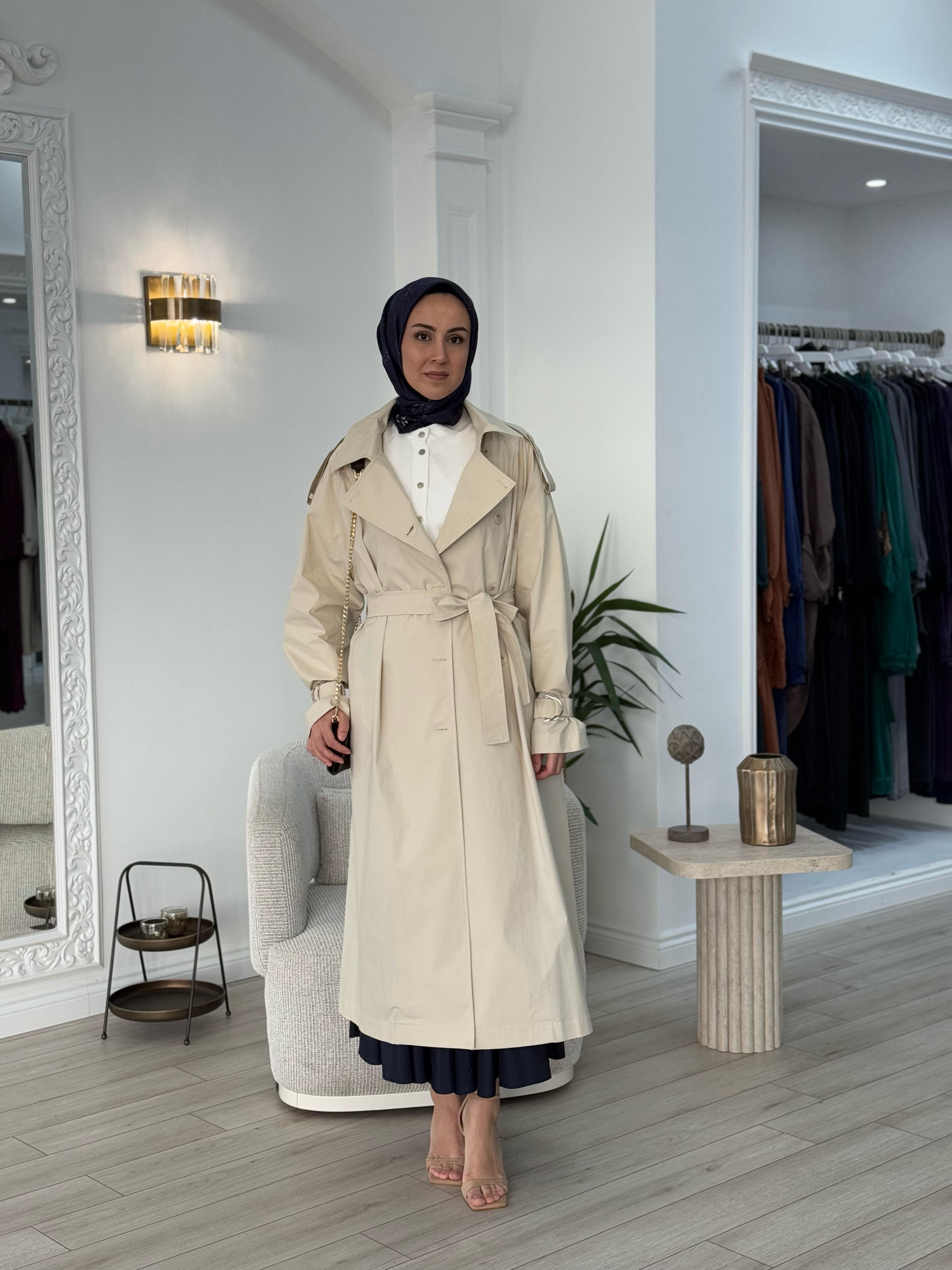 QOOQ Luna Trençkot Bej 25ss621
