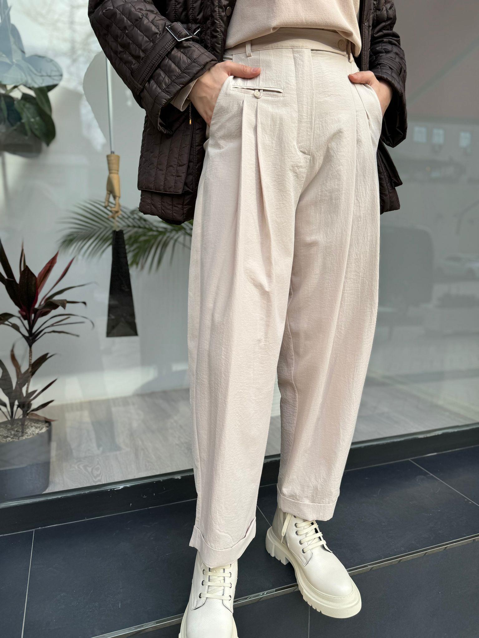 QOOQ Maski Pantolon Bej 24fw303