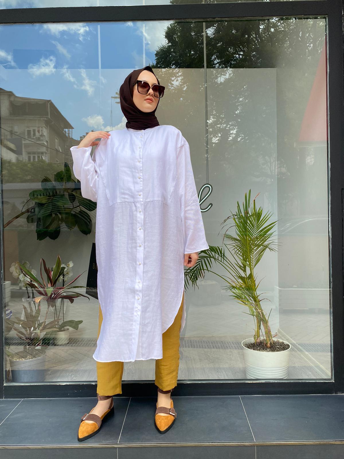 QOOQ Mirerva Gömlek Beyaz 24ss221