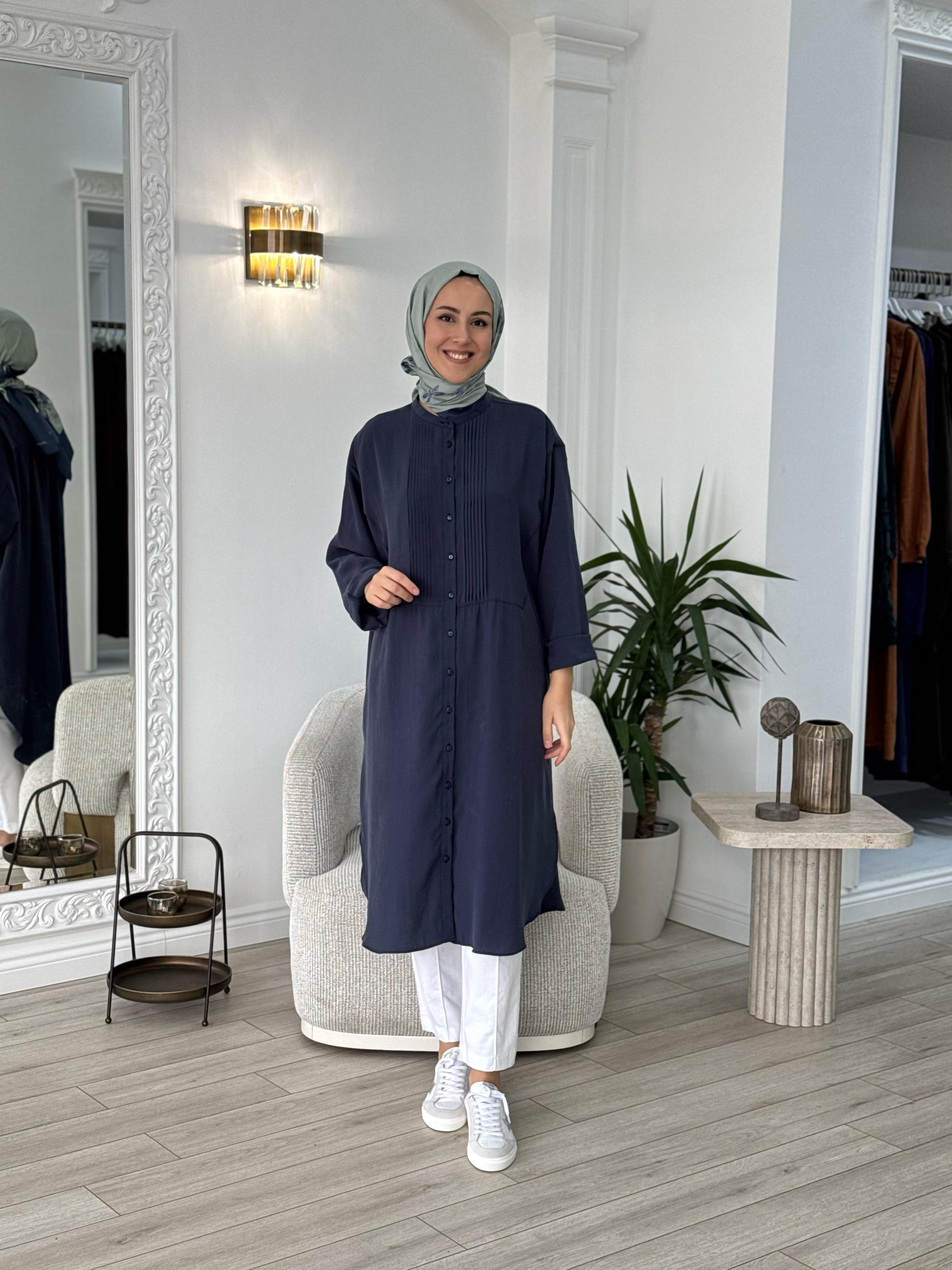 QOOQ Ruvo Gömlek Lacivert 25ss202