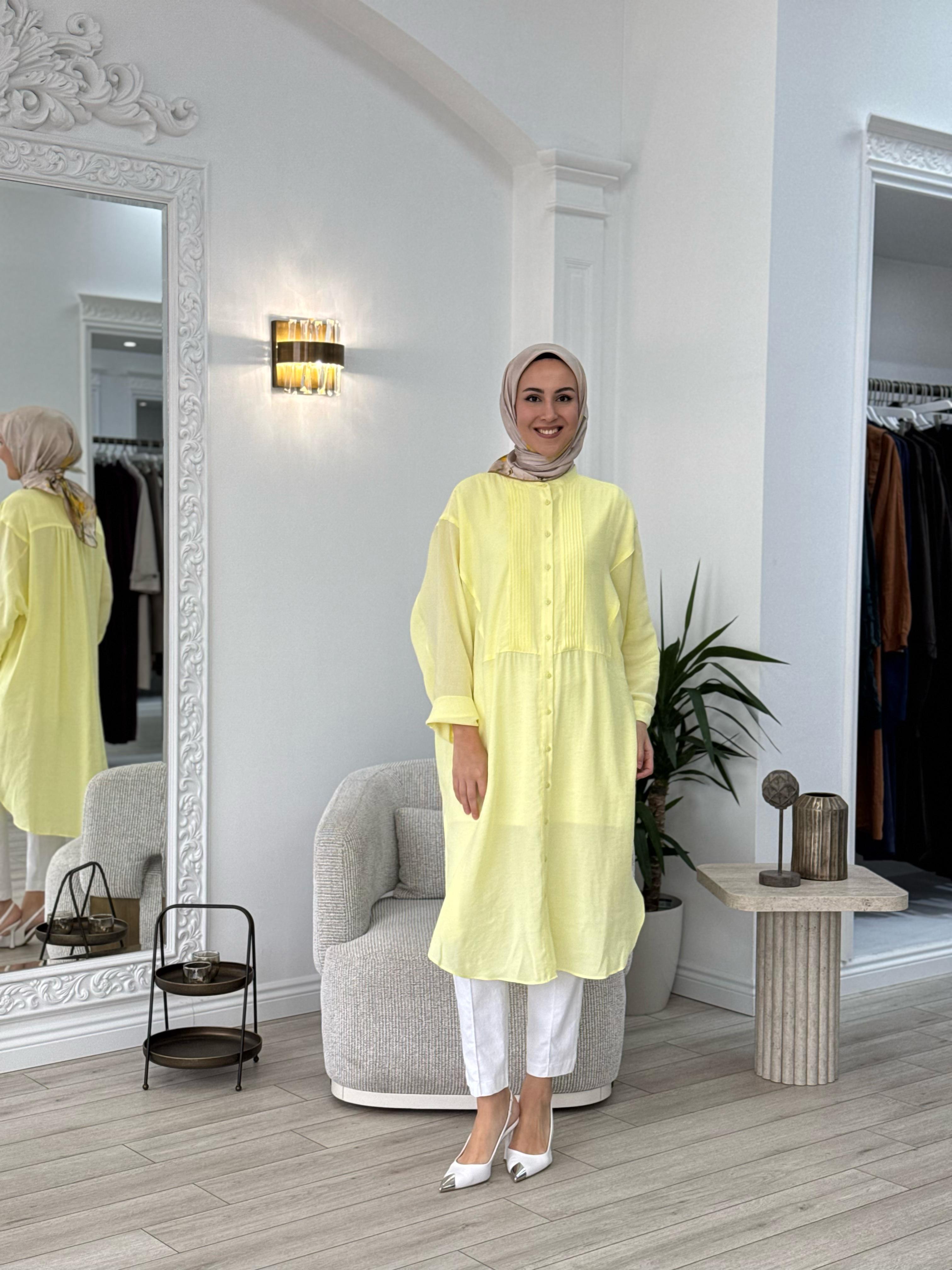 QOOQ Ruvo Gömlek Limon  25ss202