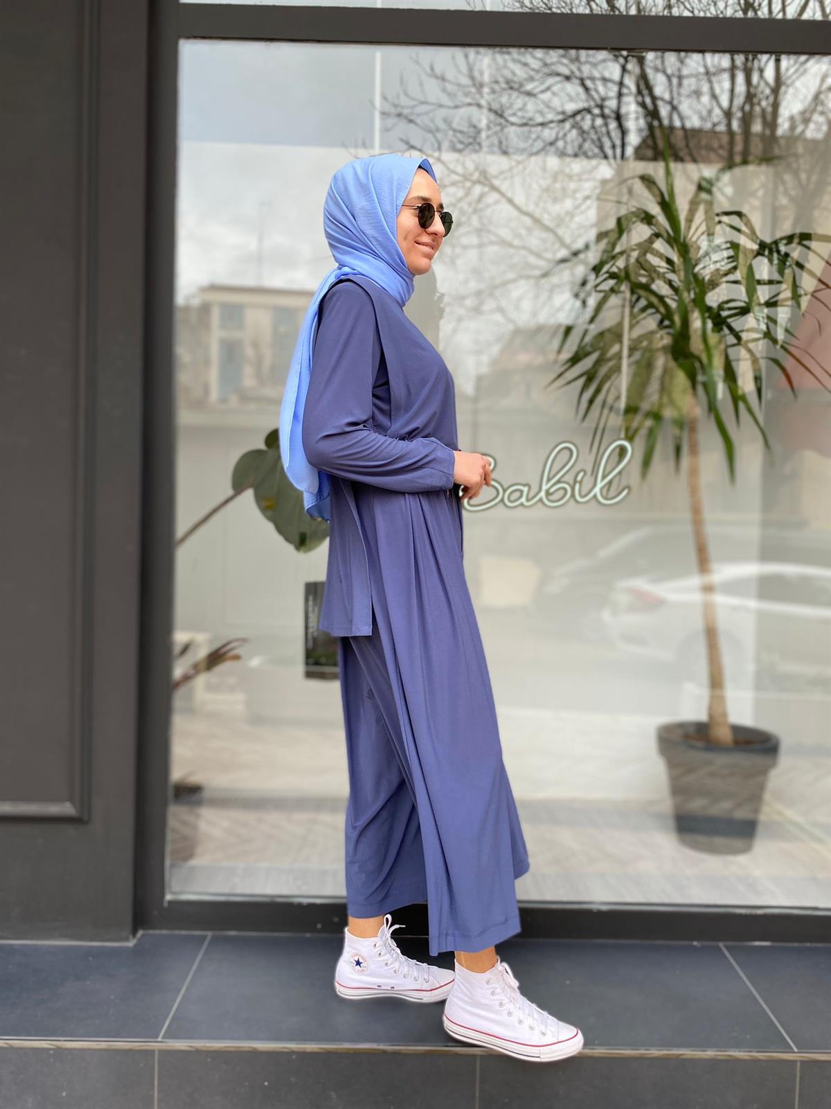 Qooq Sandy Mavi Bluz 23SS245 - Babilbutik