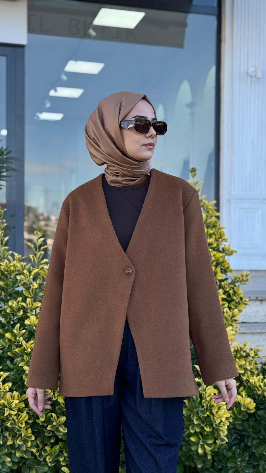 QOOQ Tek Düğmeli Yün Ceket 26fw618