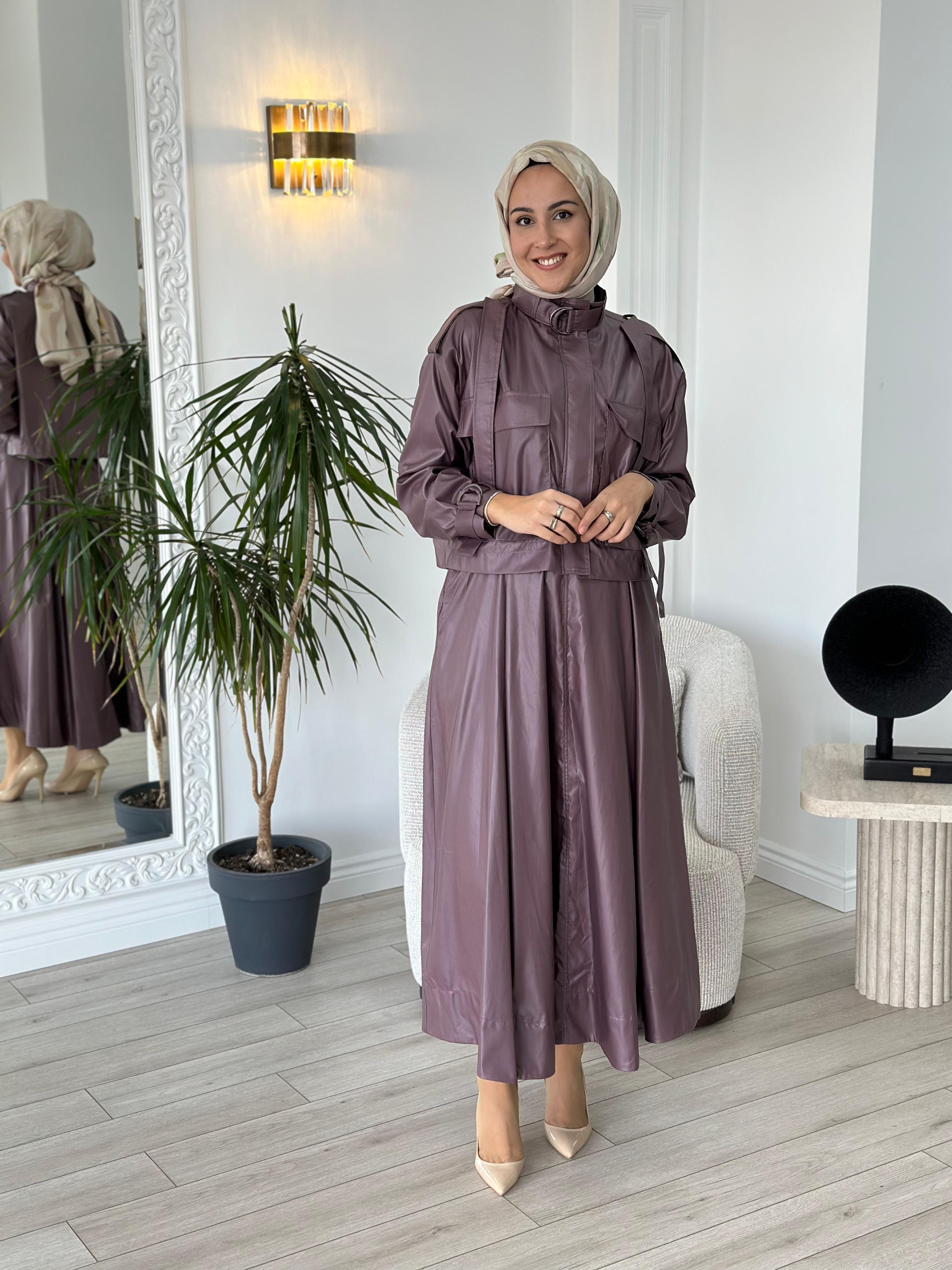 QOOQ Verena Etekli Takım Mürdüm 25fw603