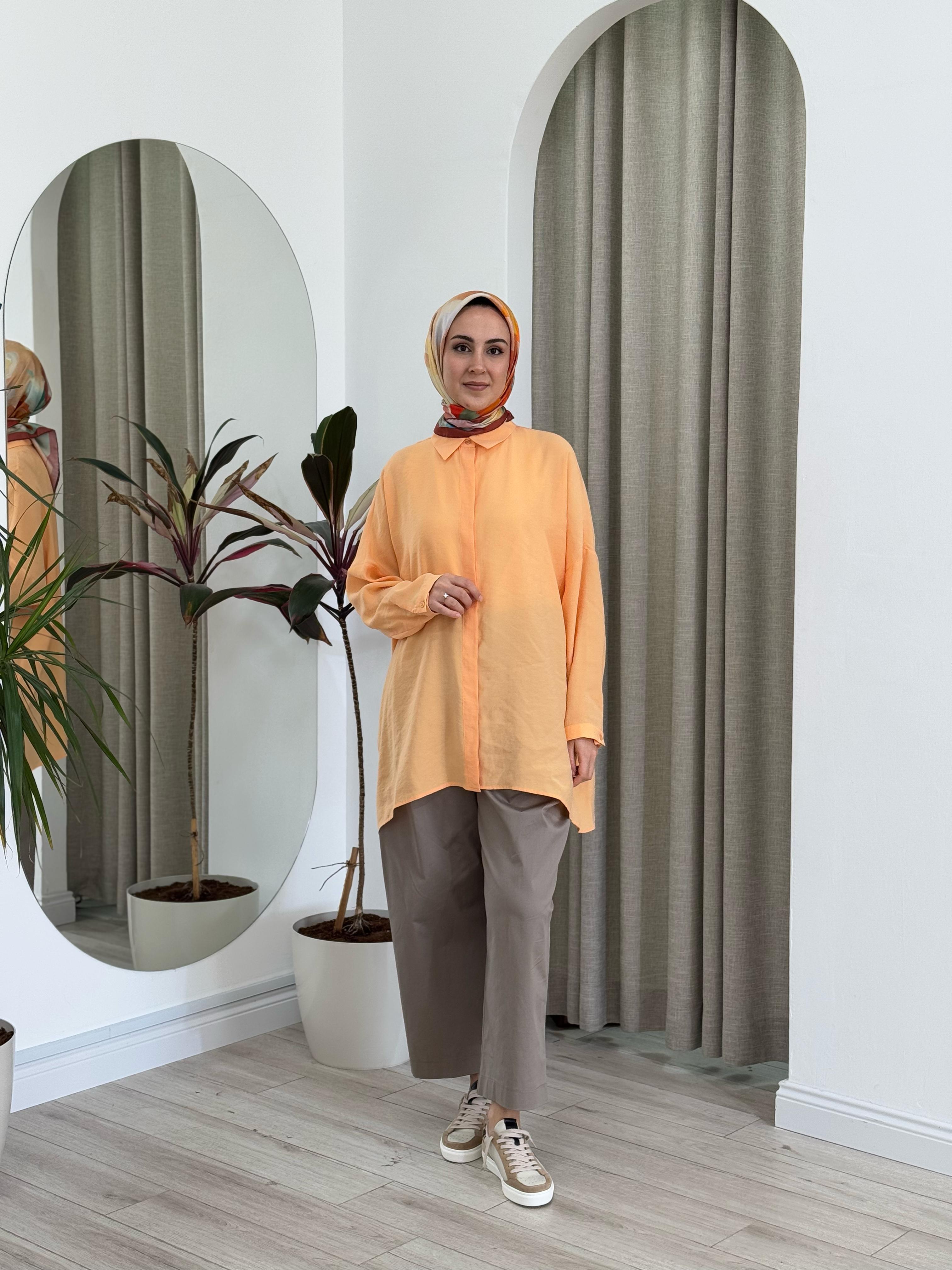 QOOQ Yarasa Kol Gömlek Somon 25ss231