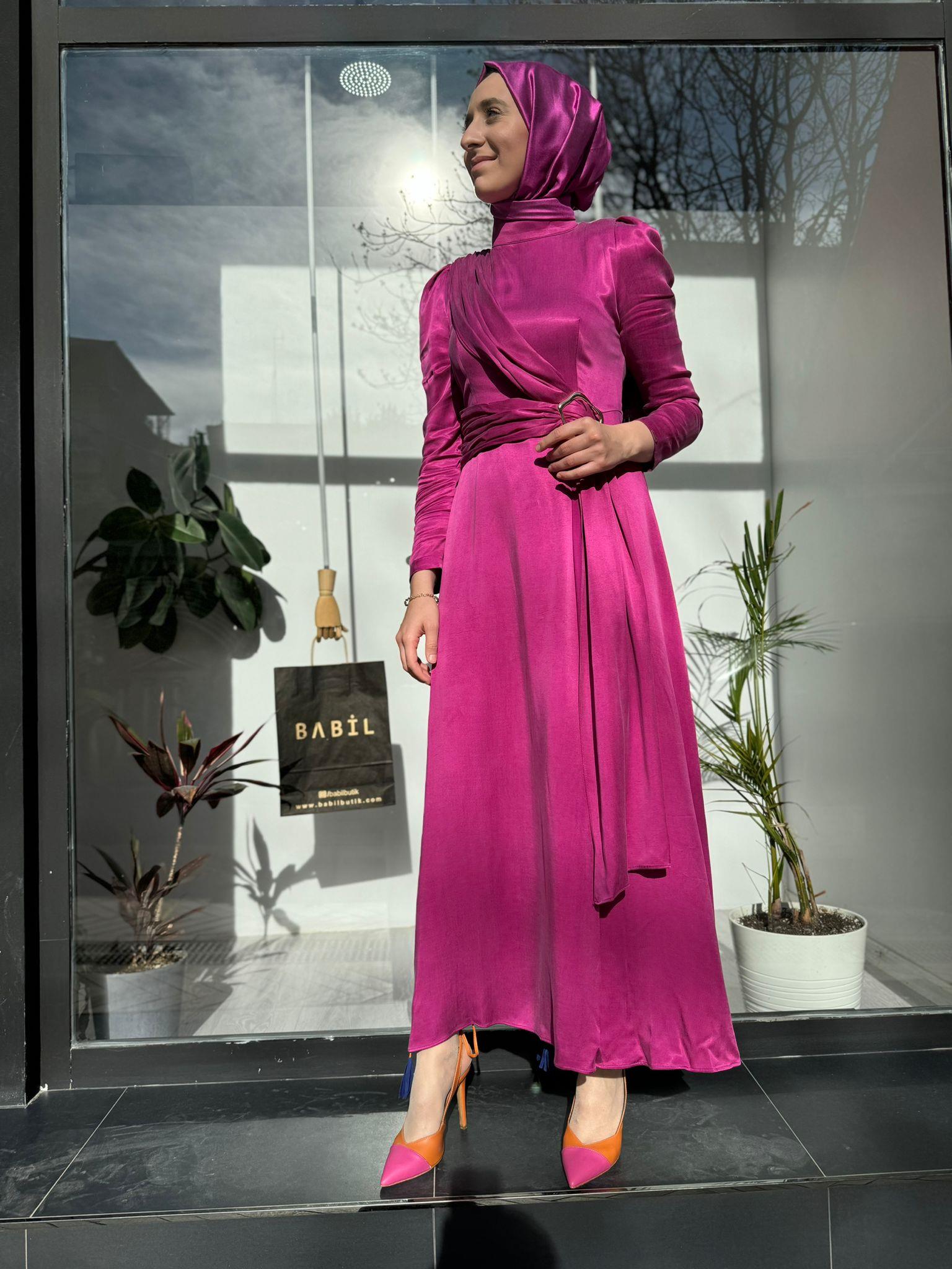 Senna Kendra Dress Fuşya sd241041030041