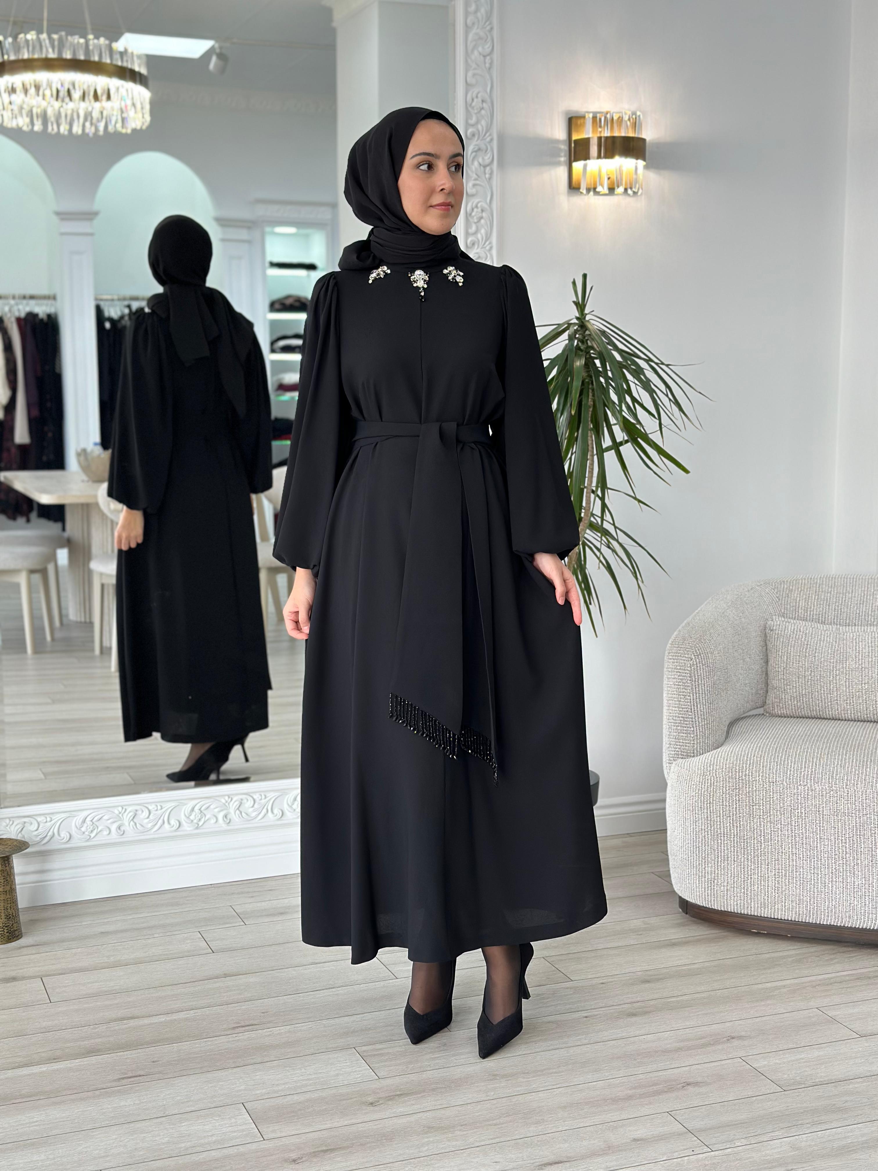Senna Laura Dress Siyah sd241041030106