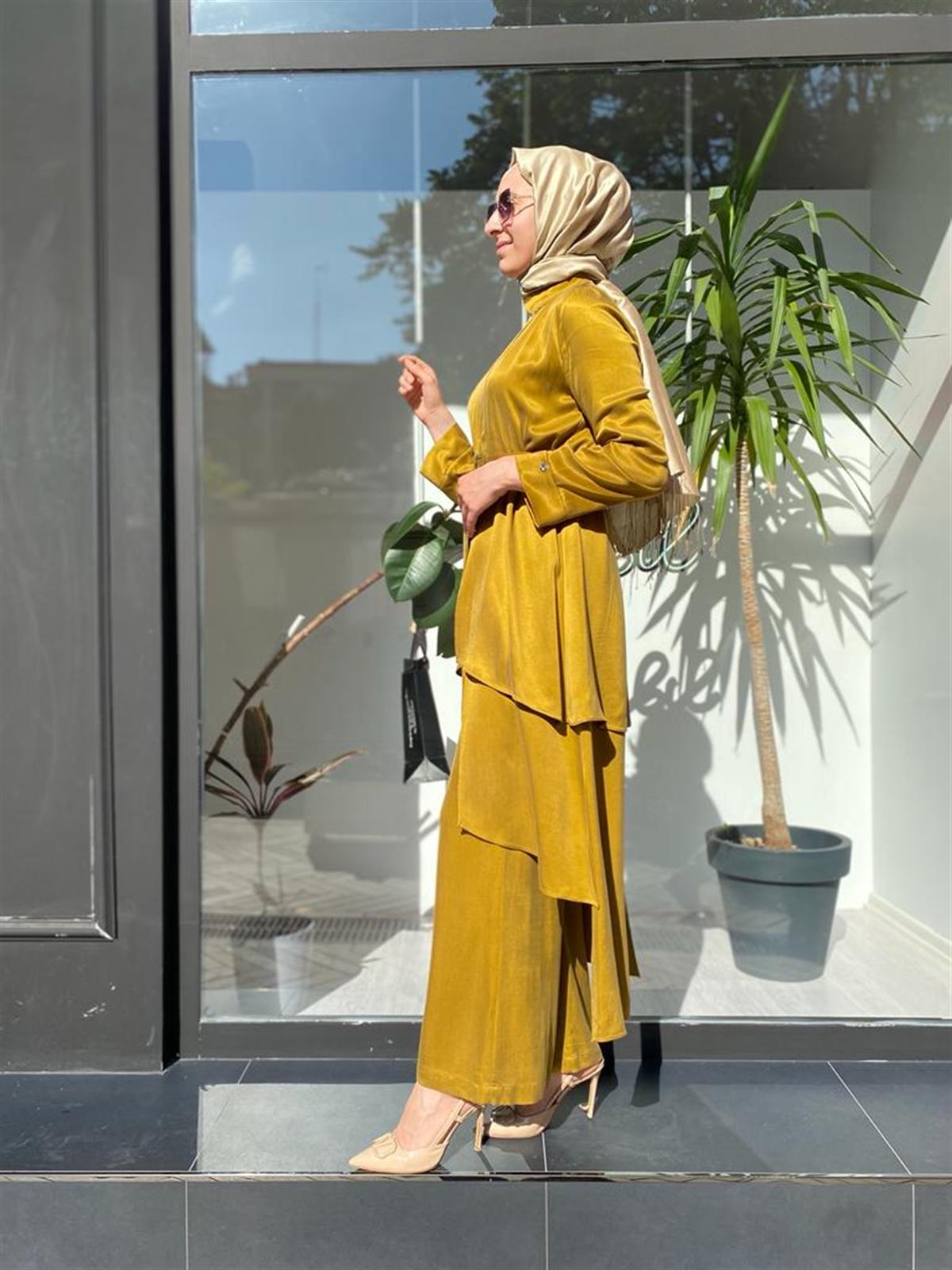 Senna Lızzy Set Yağ Yeşili Takım 9012S23 - Babilbutik