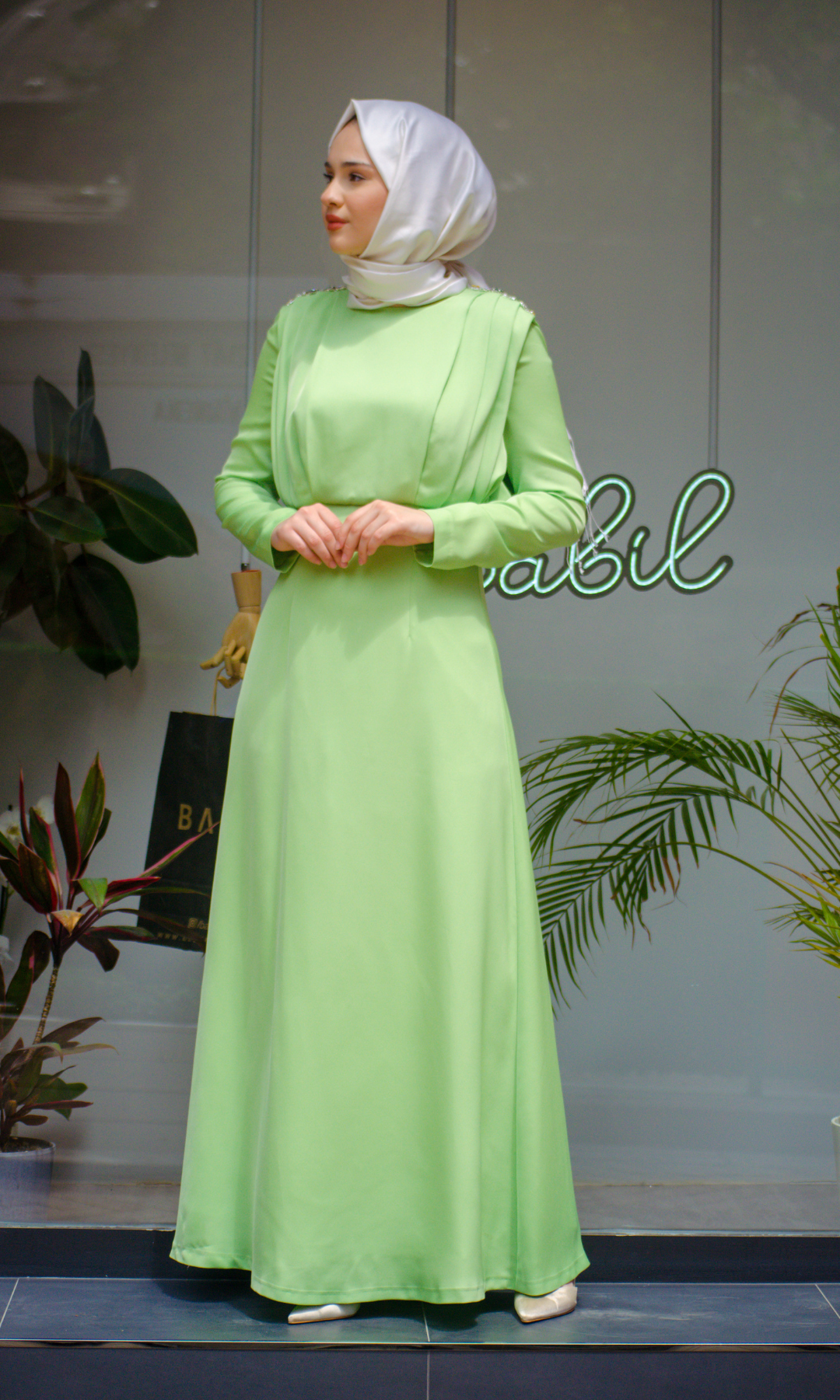 Senna Ravine Dress Fıstık Yeşili sd242042030007