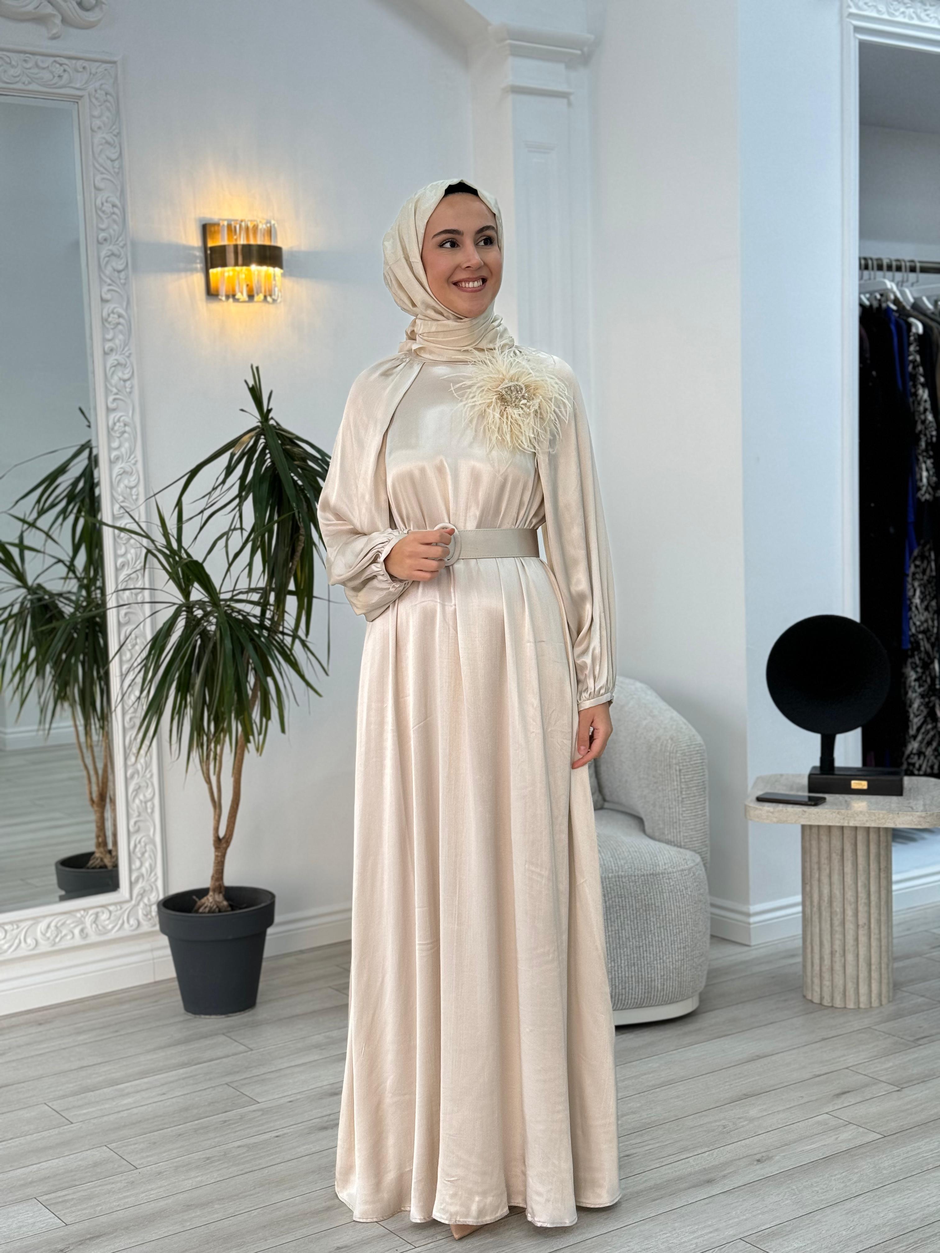 Senna Rosana Dress Bej sd241041030040