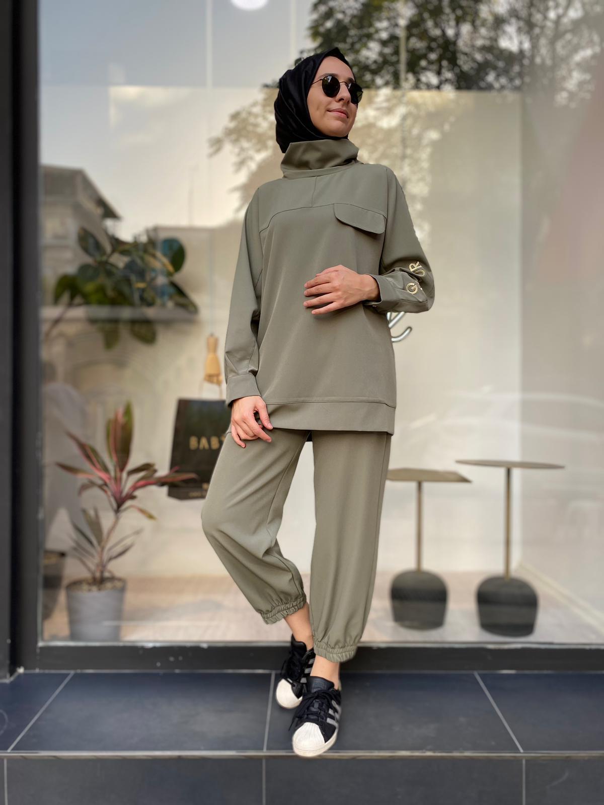 Venöve Glamour Sweat Takım Haki 24fwswe0002