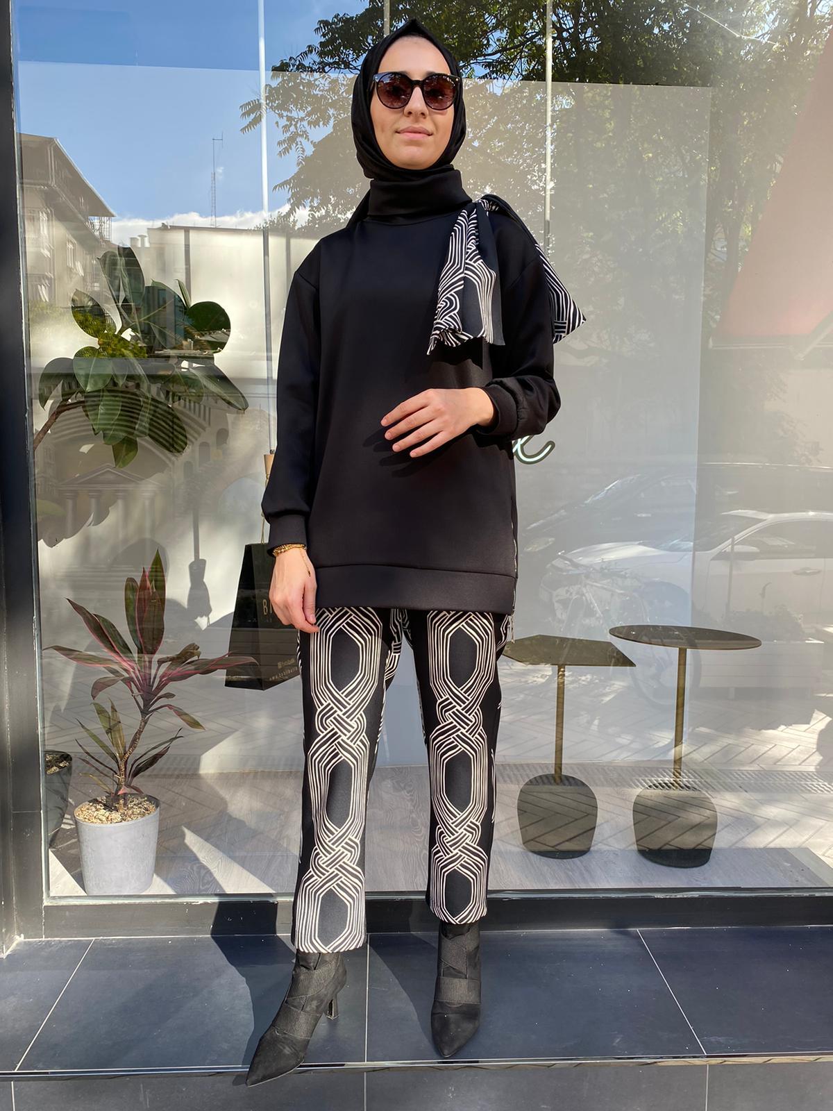Venöve Tile Sweat ve Pantolon Takım Siyah 24fwswe0010