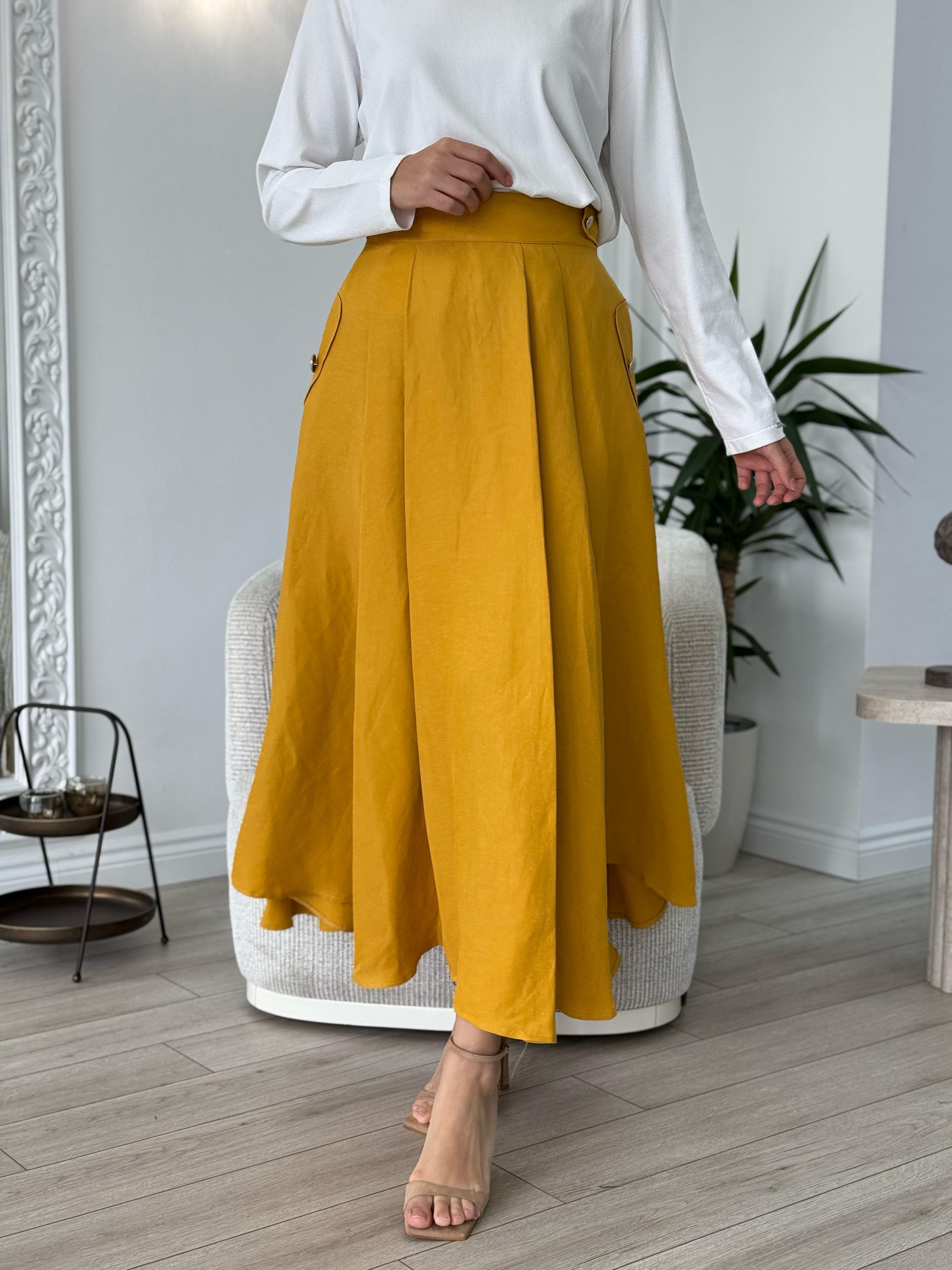 Vuu Kloş Etek Sarı 25ssv2001