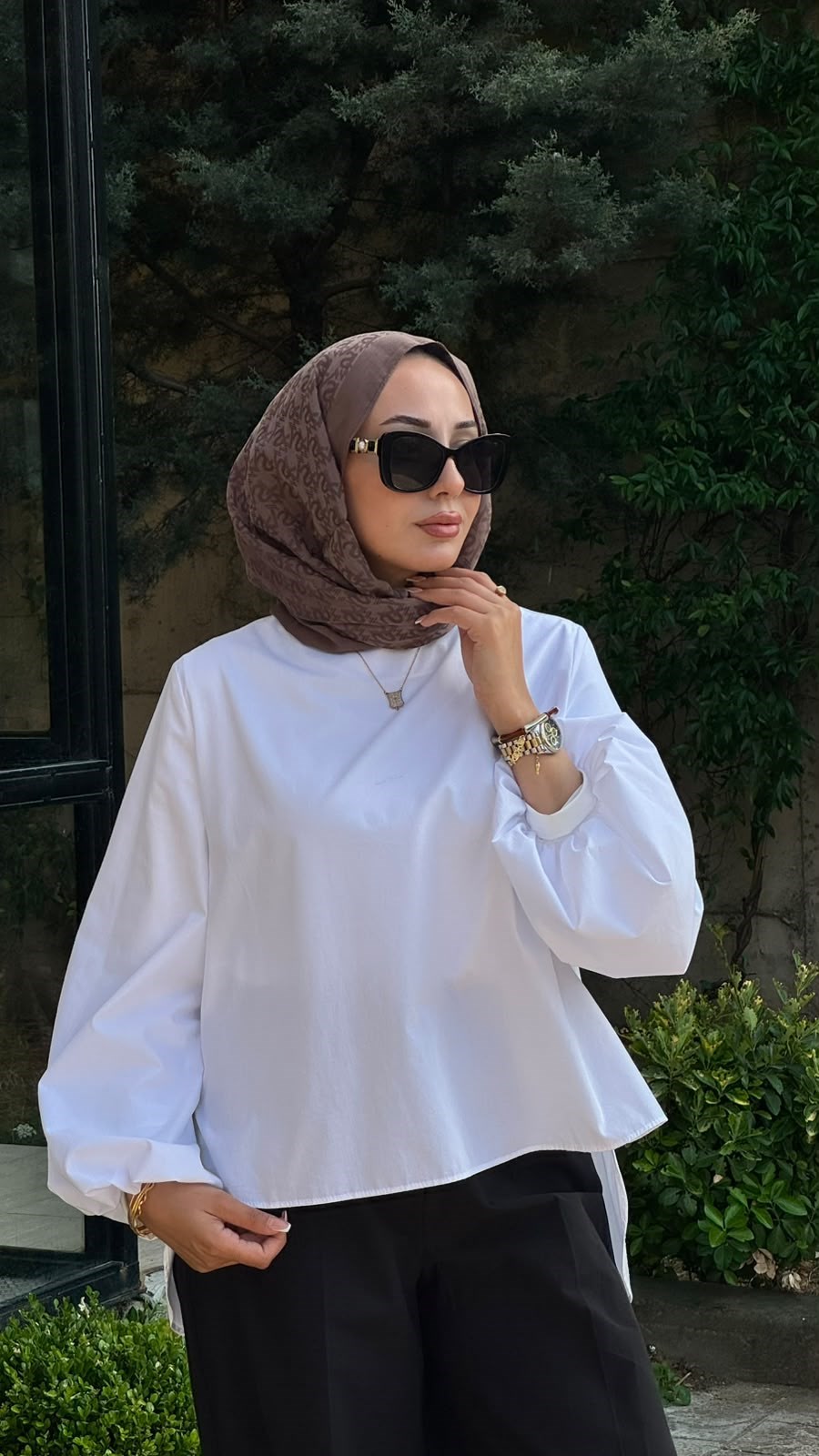 VUU Yakası Büzgülü Gömlek 26ss1010