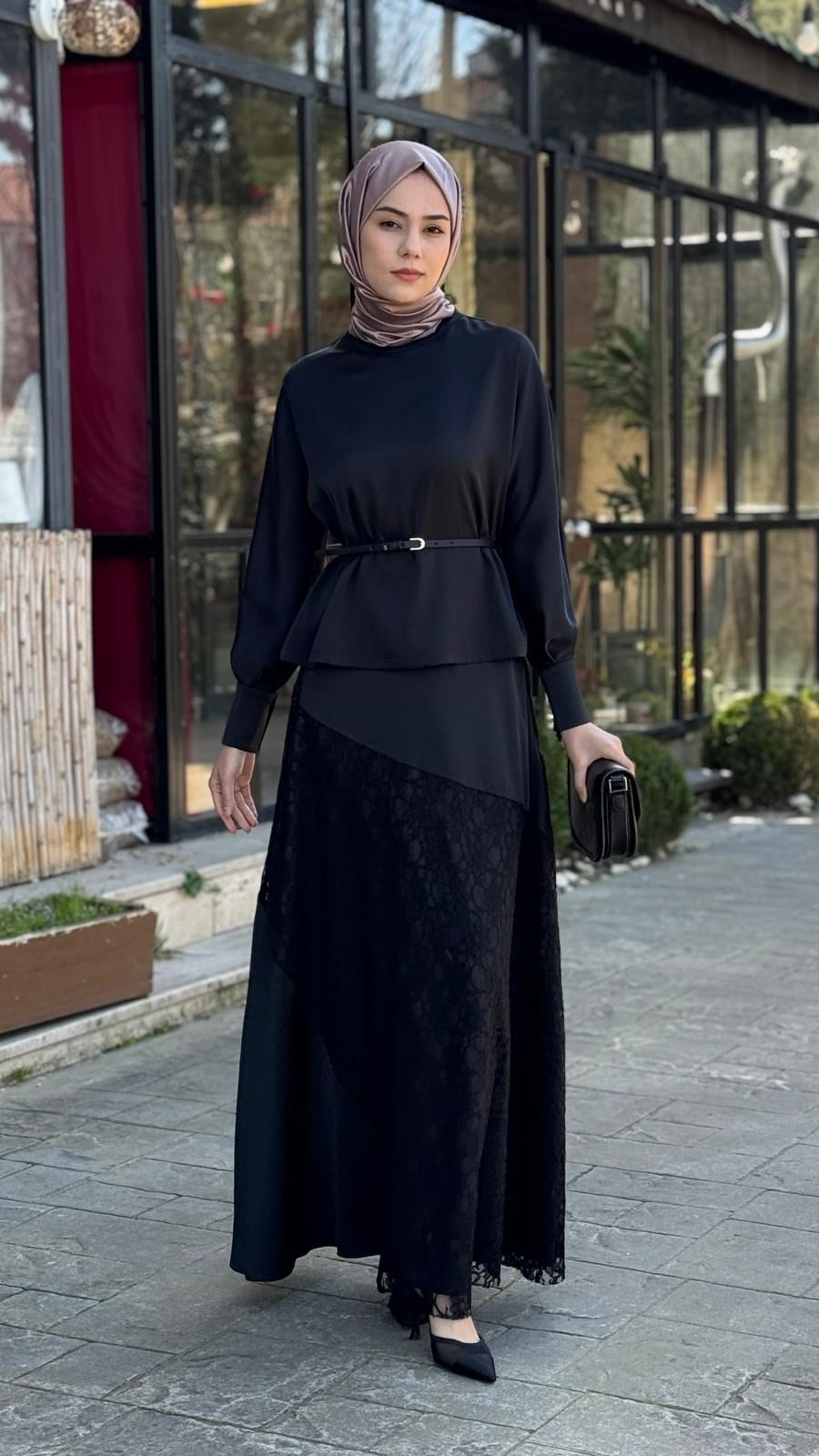 Zems Dantelli Saten Takım 2T079