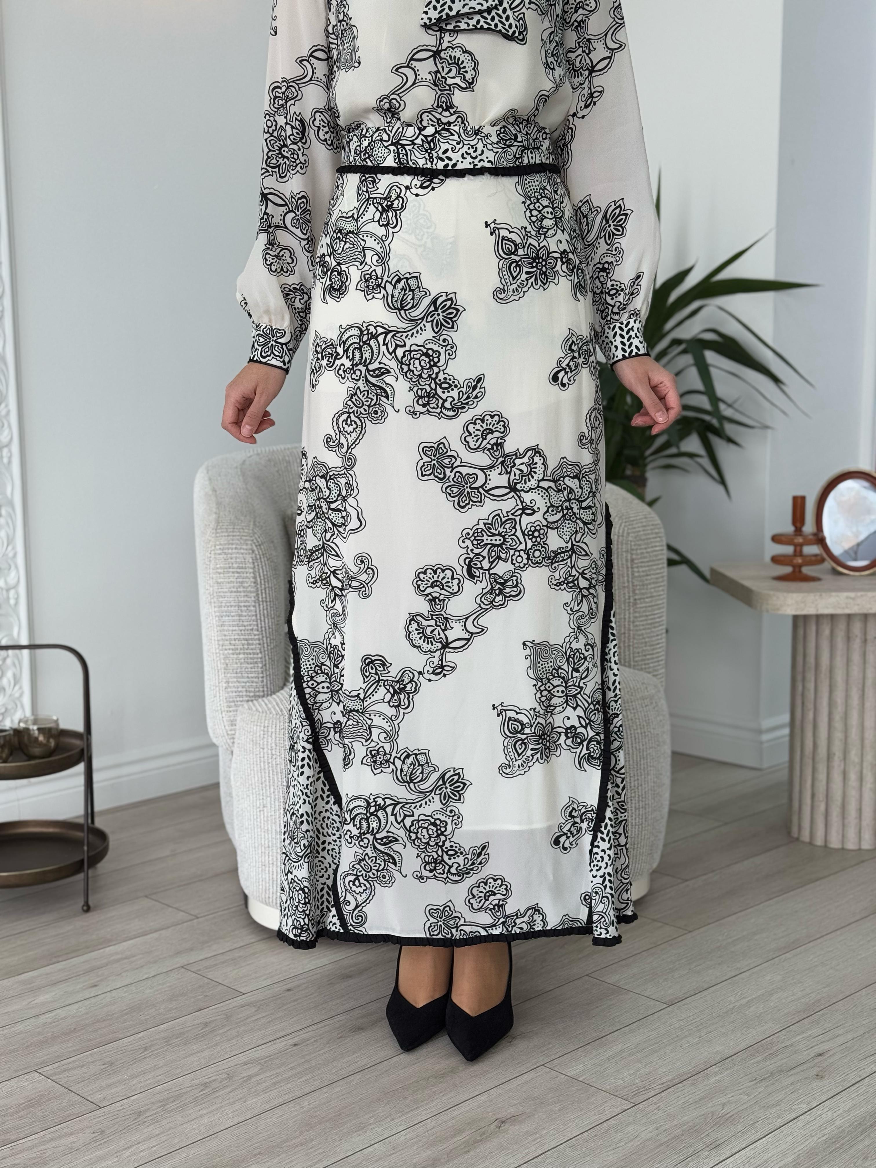 Zems Desenli Etek 3326