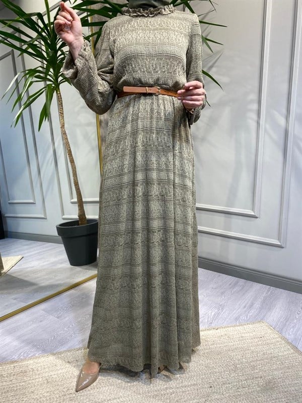 Heddy Elbise Haki 5177 Babil Butik