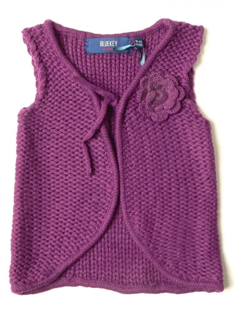 Bluekey Kız Bebek Yelek-Mor