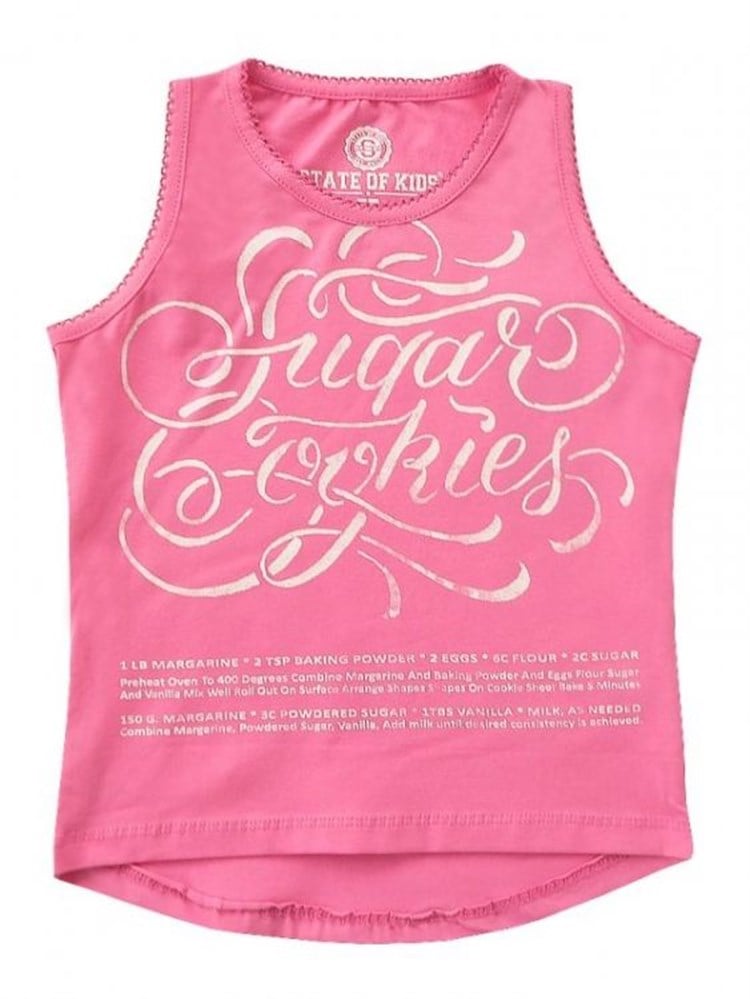 State of Kids Baskılı Atlet - Pembe