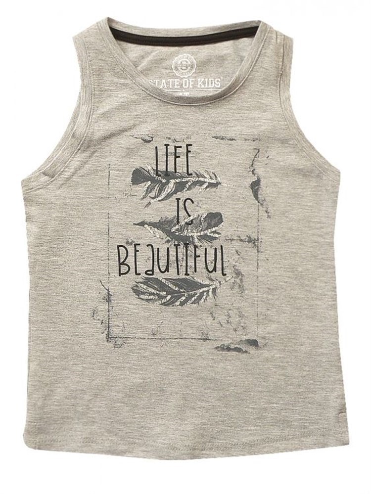 State of Kids Hayat Güzeldir Atlet - Gri