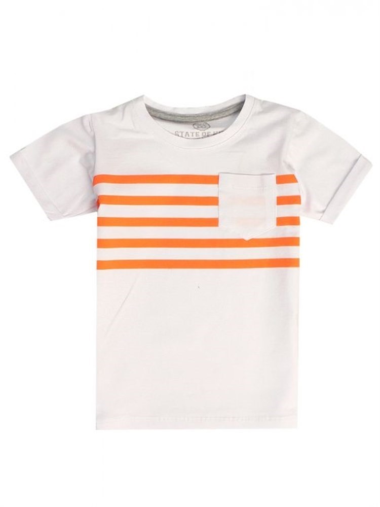 State Of Kids Çizgili Beyaz T-Shirt