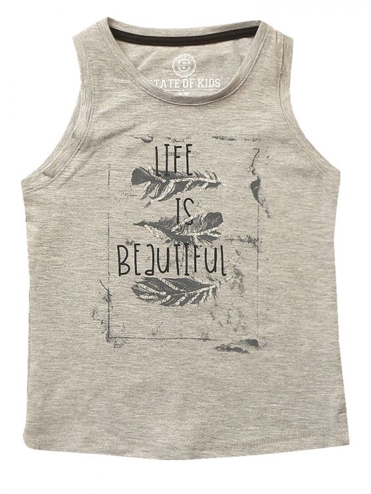 State of Kids Hayat Güzeldir Atlet - Gri