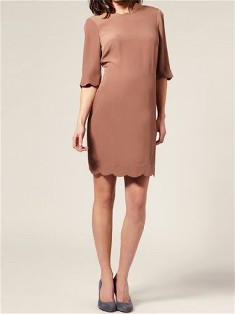 Hamile Giyim Elbise - Taba