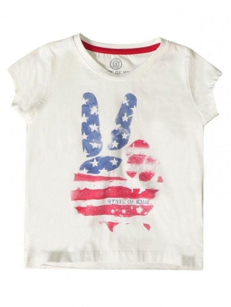 State of Kids Baskılı T-Shirt - Beyaz