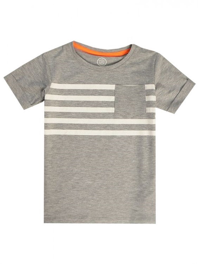 State Of Kids Çizgili Gri T-Shirt