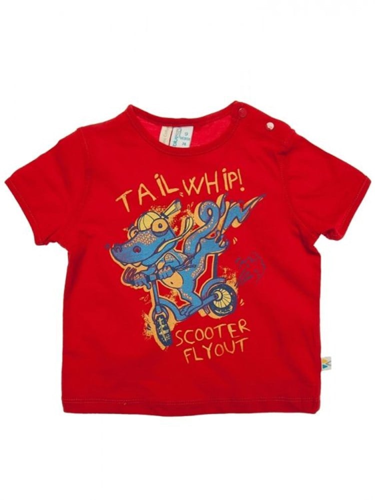 Bluekey T-Shirt - Baskılı - Çıtçıt Bağlamalı