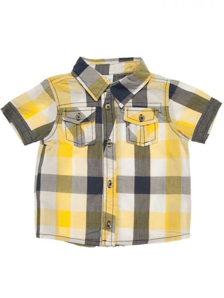 Bluekey Ekose Sarı Gömlek