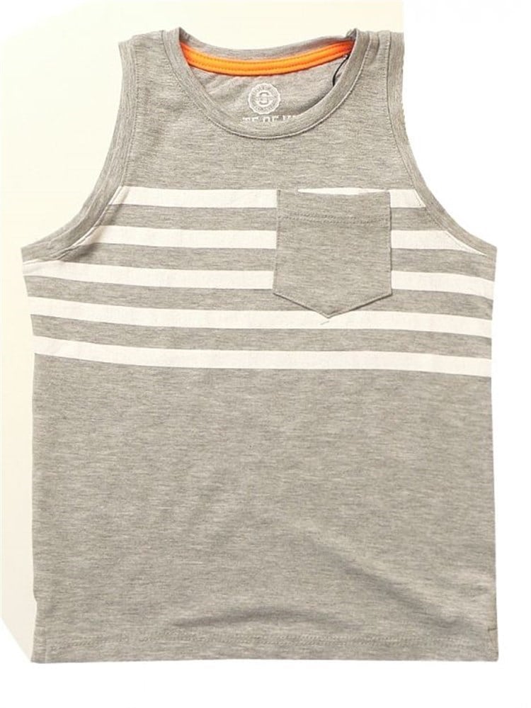 State of Kids Beyaz Çizgili Atlet - Gri