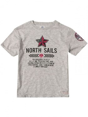 North Sails T-Shirt - Gri - Baskılı