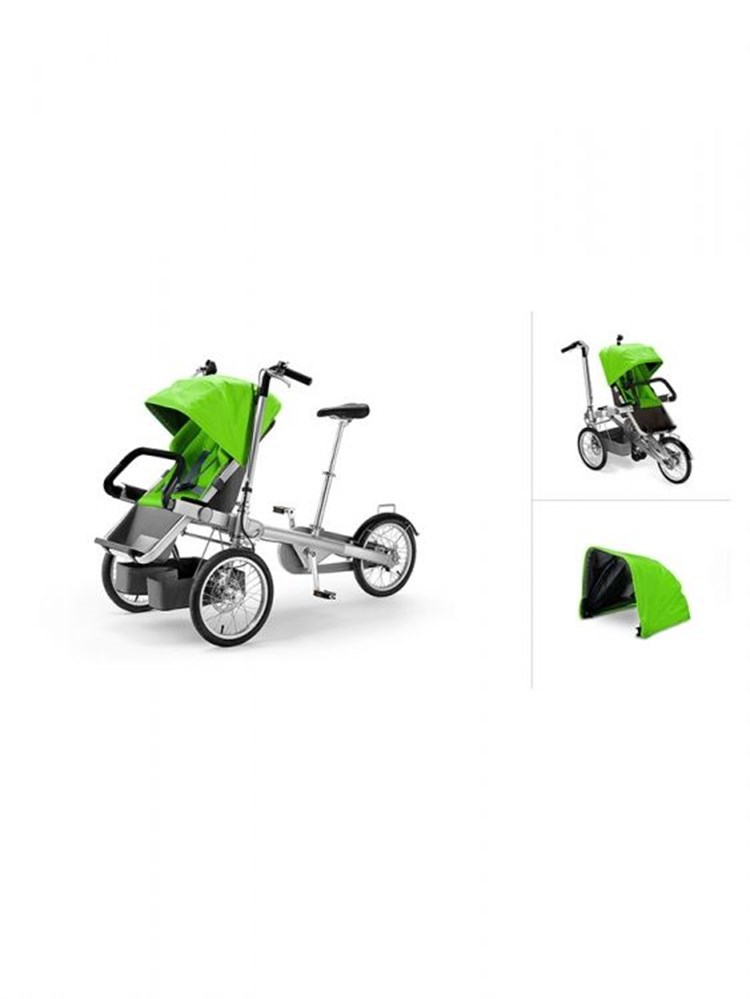 Taga Bikes - Bisikletli Bebek Arabası Yeşil