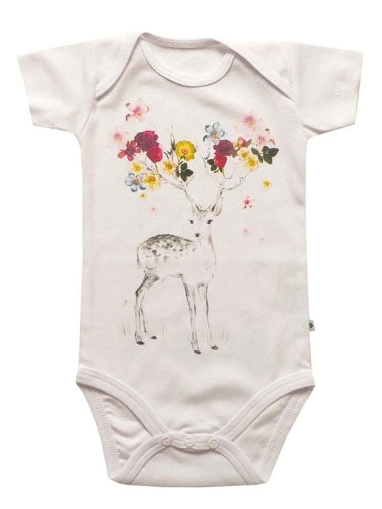 Bebeque Minik Bambi Body - Beyaz