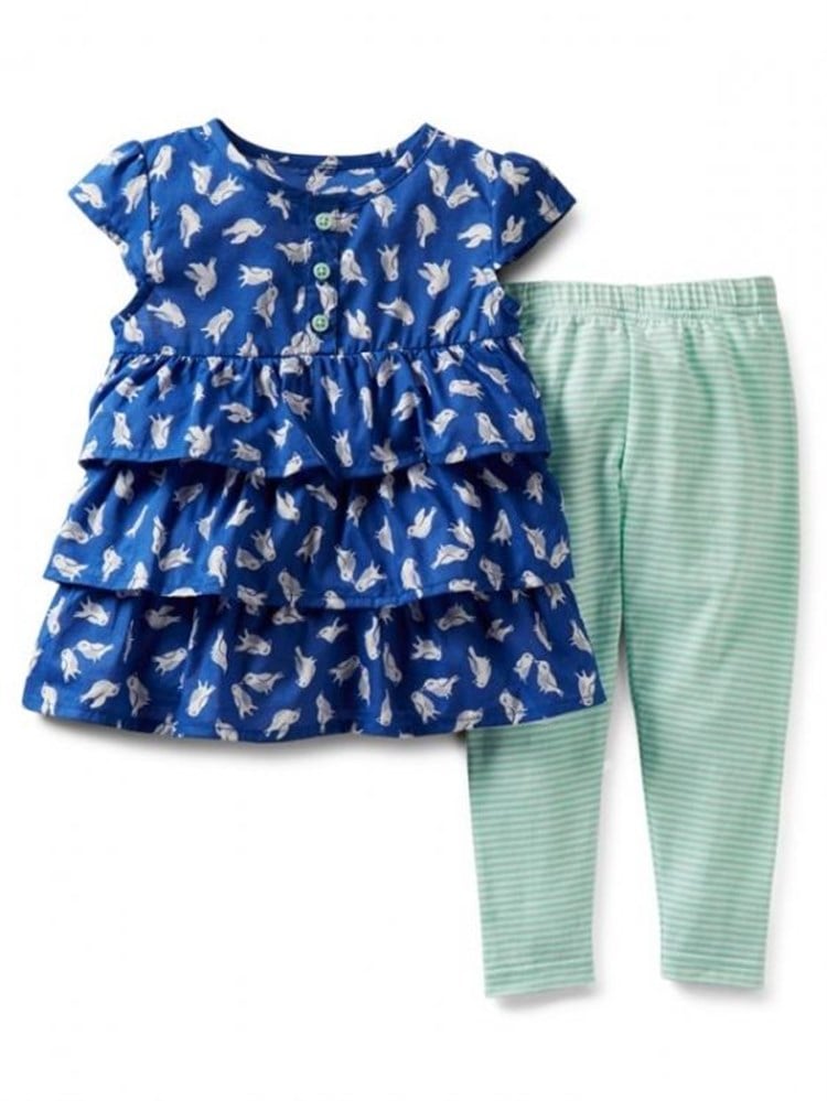 Carter's Elbise Tayt Set - Kuş Desenli