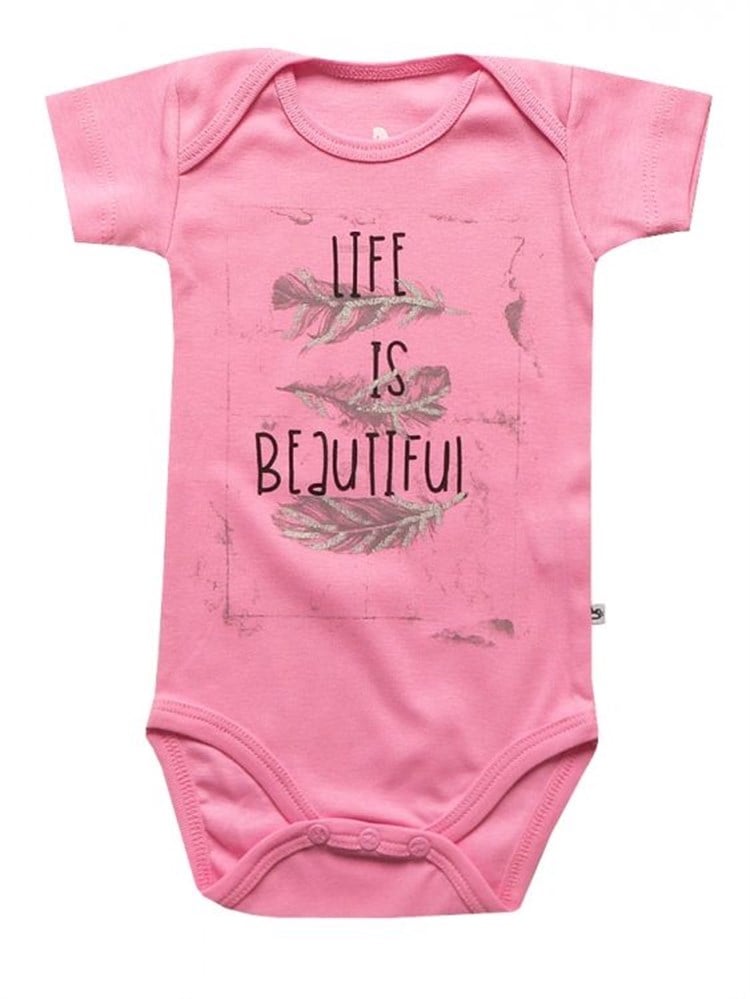 Bebeque Life Is Beautiful Body - Pembe