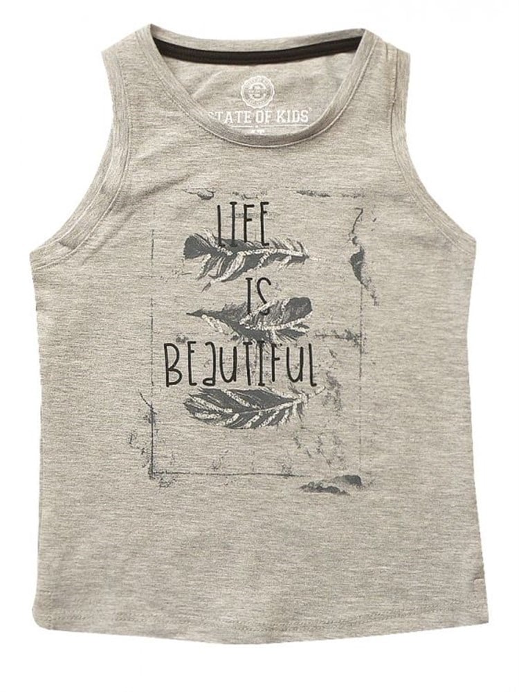 State of Kids Hayat Güzeldir Atlet - Gri