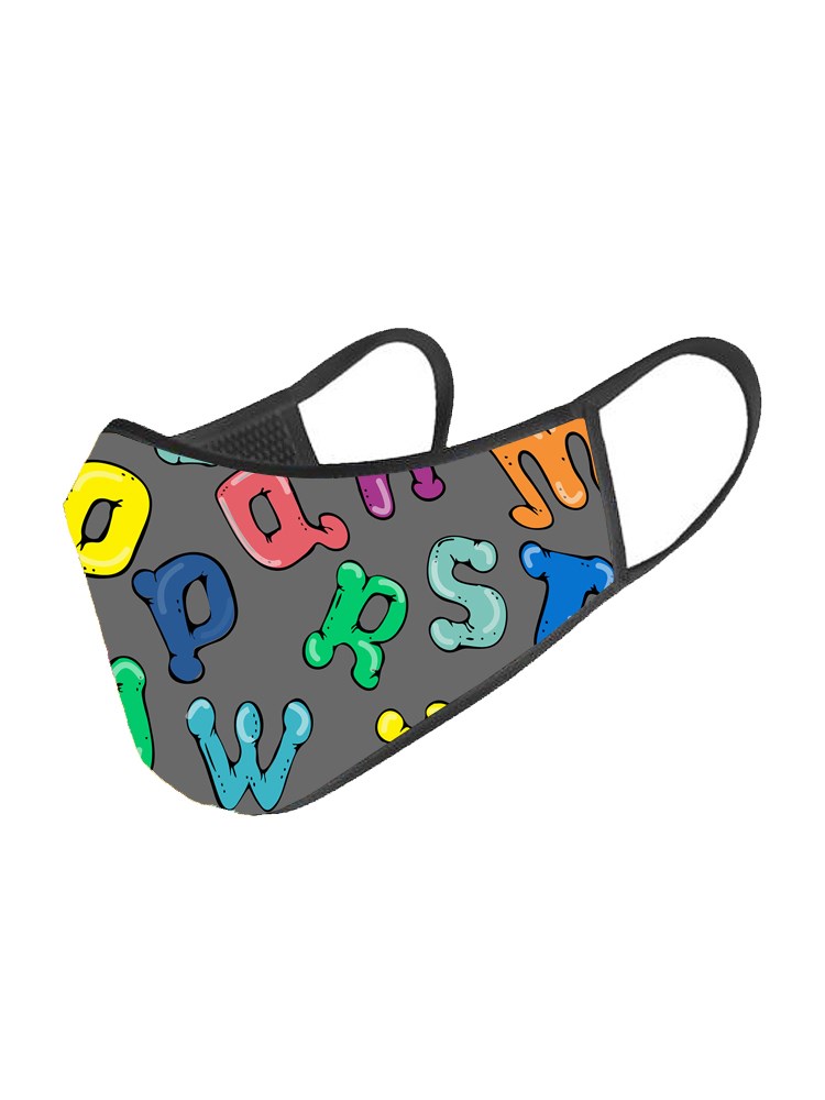 3 Katlı Çocuk Maskesi - Alphabet