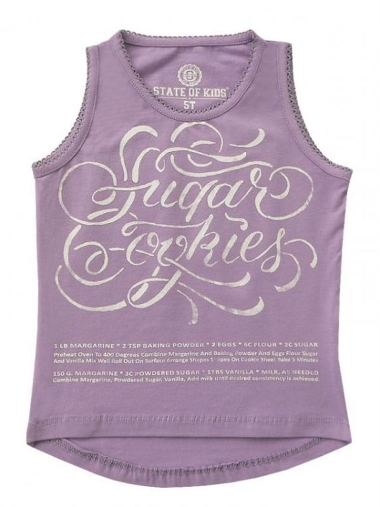 State of Kids Baskılı Atlet - Mor