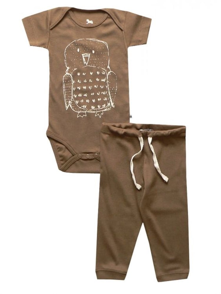 Bebeque Sevimli Baykuş Set - Vizon