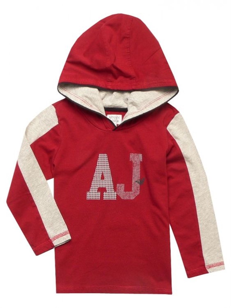 Armani Kapüşonlu Sweatshirt - Bordo