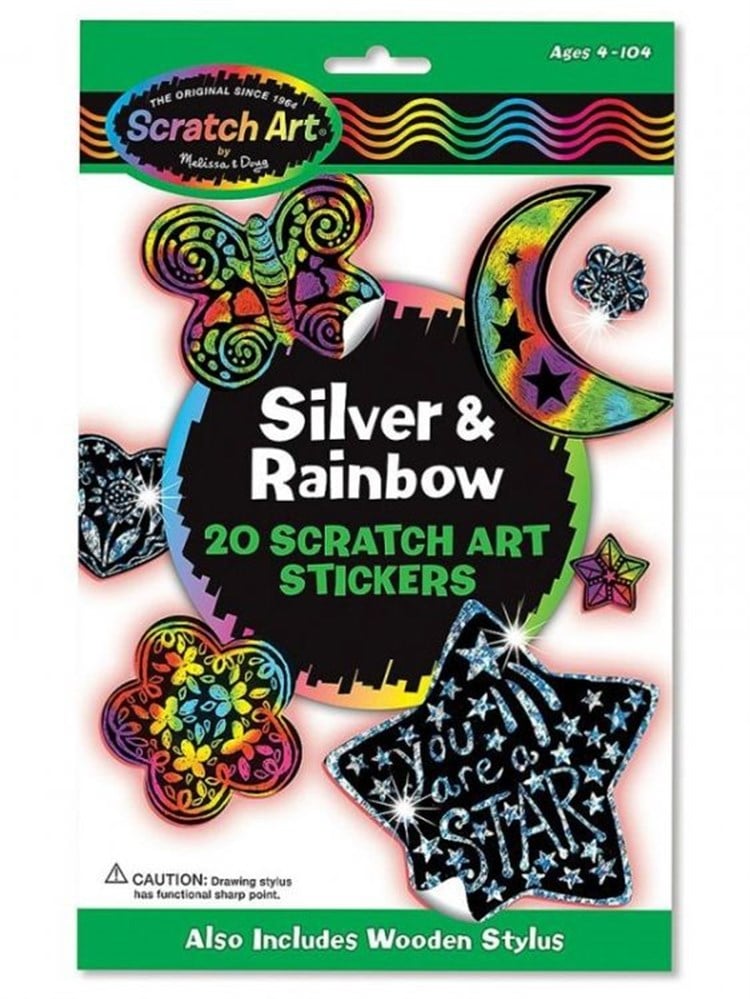 Melissa & Doug Gümüş & Gökkuşağı Çikartmalar - Kazıma Sanatı