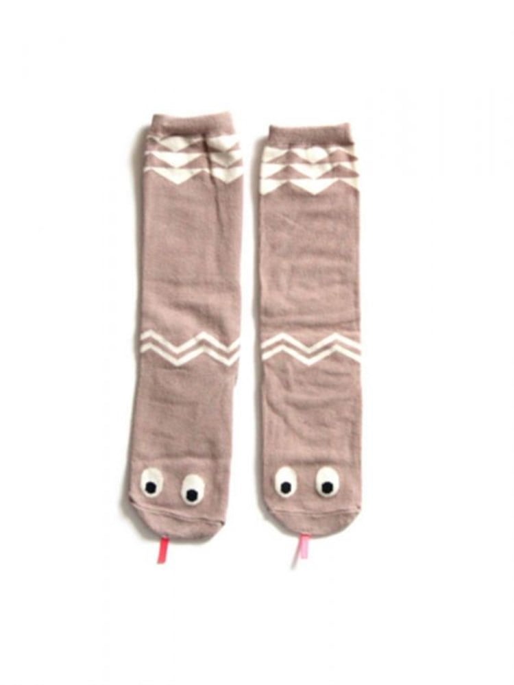 Kahve Dizüstü Minik Yılan Çorap
