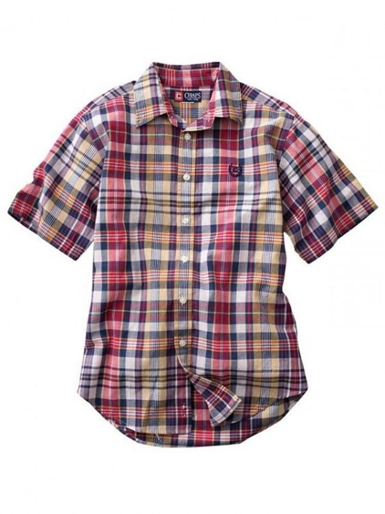 Chaps Ekose Gömlek - Kırmızı - Kahverengi